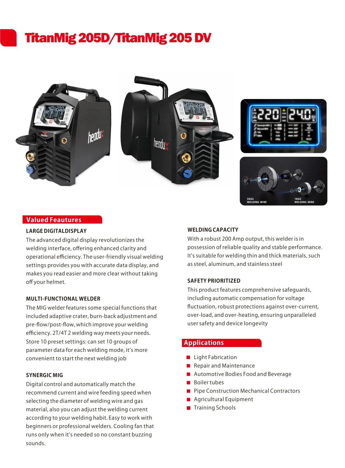 TitanMig 205D Series Product Catalogue - page 2 of 6