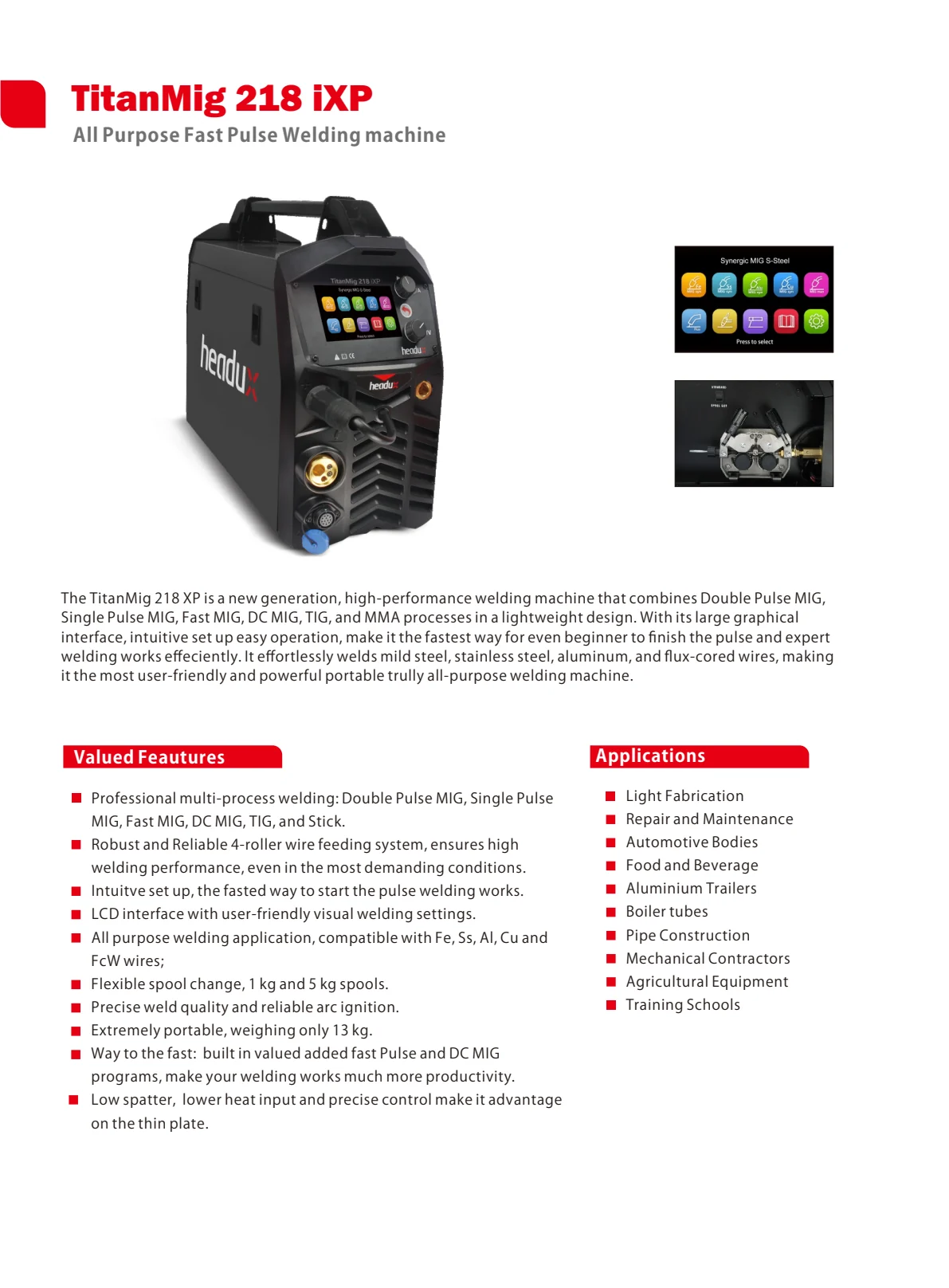 TitanMig 218 iXP Product Catalogue - page 2 of 4
