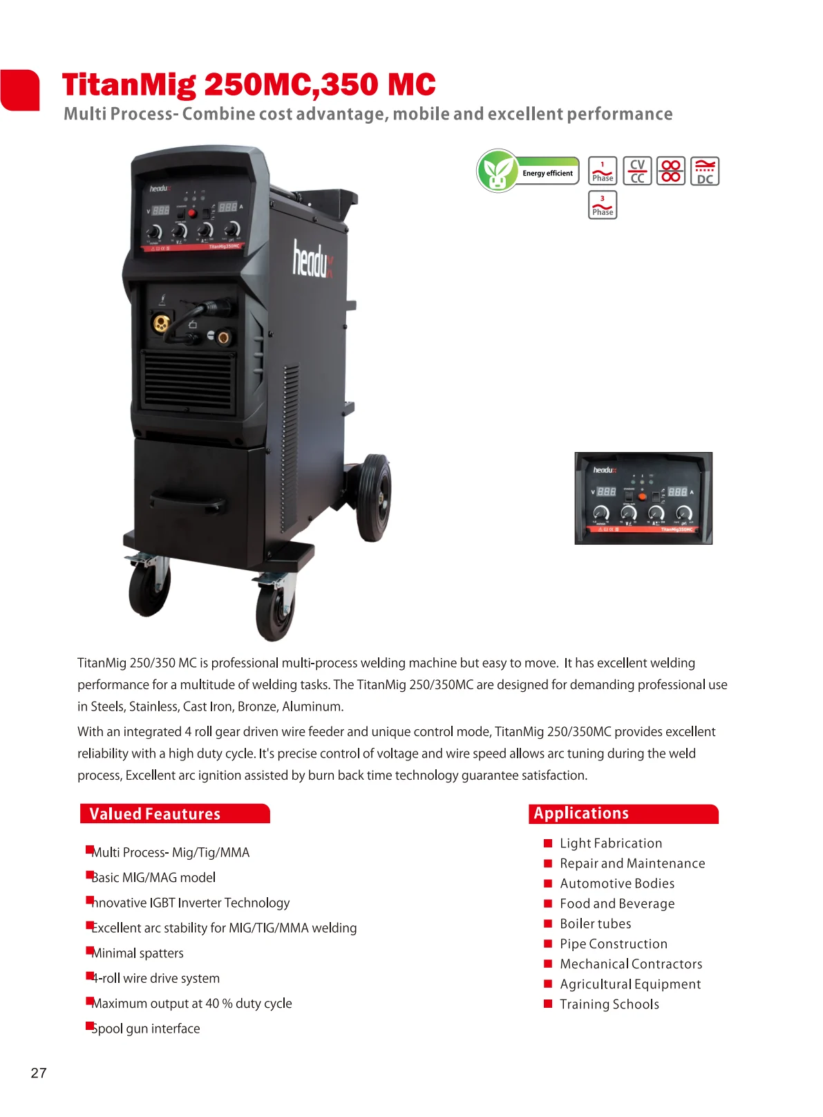 Cover of TitanMig 250MC,350 MC Product Catalogue