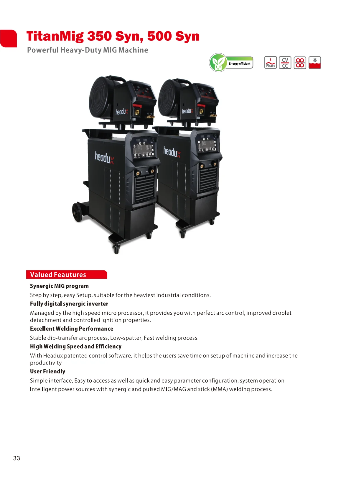 Cover of TitanMig 350 Syn, 500 Syn Product Catalogue